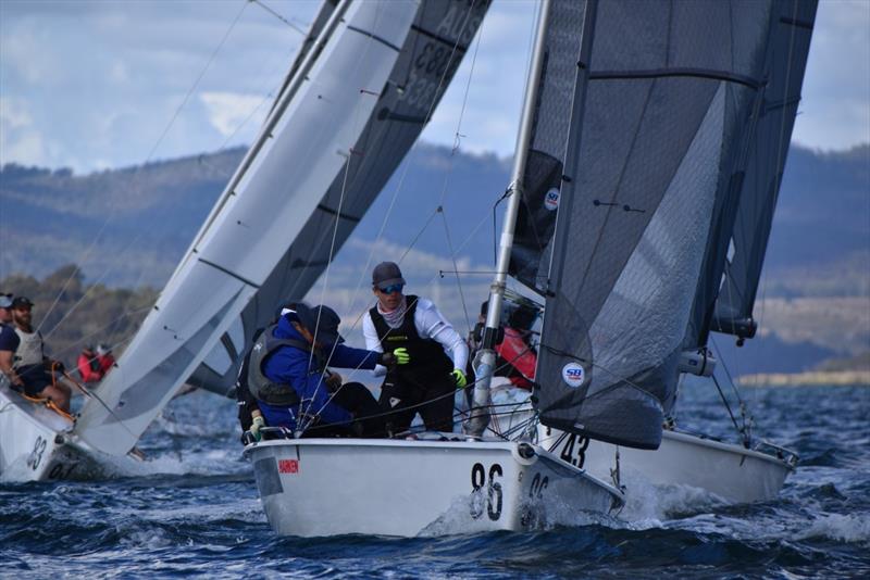 Wicked is in fourth place overall and first Women's team photo copyright Jane Austin / SB20AUS Media taken at Port Dalrymple Yacht Club and featuring the SB20 class