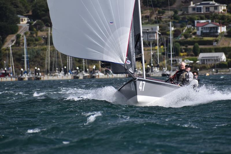 Stormtrooper looking in control on Day Two of the SB20 Australian Championship photo copyright Jane Austin taken at Port Dalrymple Yacht Club and featuring the SB20 class