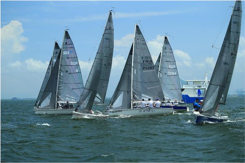 High stakes and high speed in the SB20 fleet clash - photo © Howie Choo