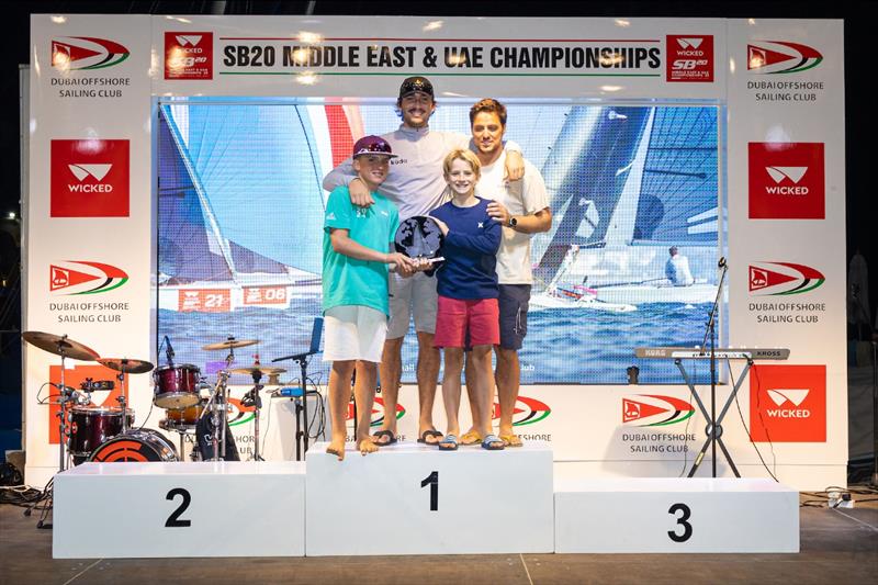 2025 Wicked SB20 Middle East & UAE Championships - William Borghesi's Wind Warriors won on Youth photo copyright Mikey Brignall / DOSC taken at Dubai Offshore Sailing Club and featuring the SB20 class