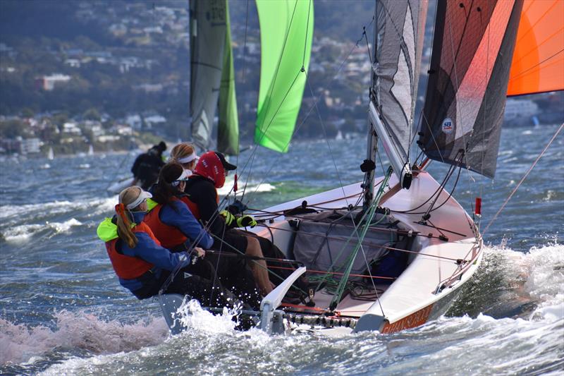 Fahan School cool under pressure - 2026 Storm Bay Apparel SB20 Australian Championship Day 2 photo copyright Jane Austin taken at Derwent Sailing Squadron and featuring the SB20 class
