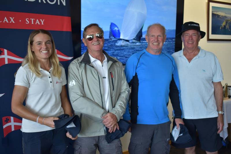PHS Overall winners Wicked Sarah Haywood Steve Henley and Chris Keil with SB20 Aus Vice President Stephen Catchpool - 2026 Storm Bay Apparel SB20 Australian Championship - photo © Jane Austin