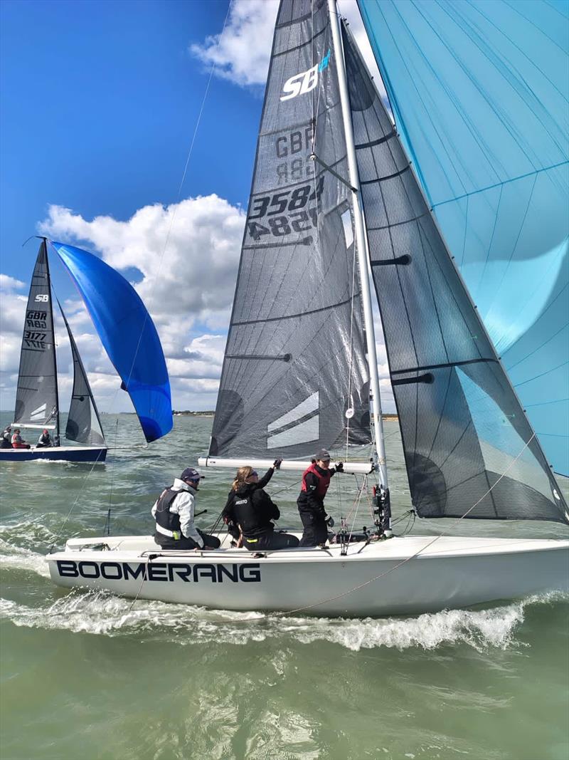 Henri-Lloyd Warsash Spring Championship Weekend 1 photo copyright Kathryn Clark taken at Warsash Sailing Club and featuring the SB20 class