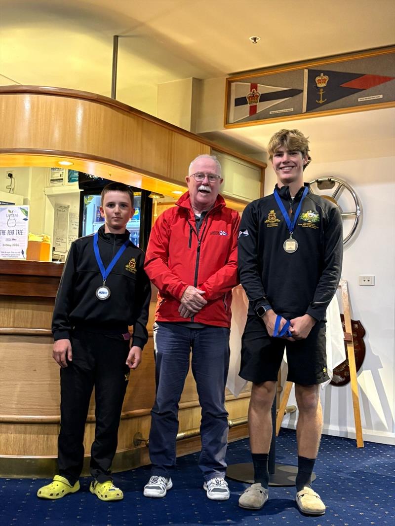 The Hutchins School (Aeolus) finished third at the SB20 Tasmanian Schools Championship 2026 photo copyright Asimina McCartney taken at Royal Yacht Club of Tasmania and featuring the SB20 class