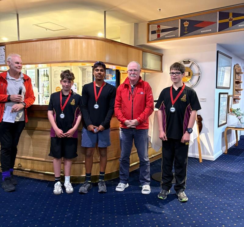 The Hutchins School (Warwick Dean) finished second overall at the SB20 Tasmanian Schools Championship 2026 photo copyright Asimina McCartney taken at Royal Yacht Club of Tasmania and featuring the SB20 class