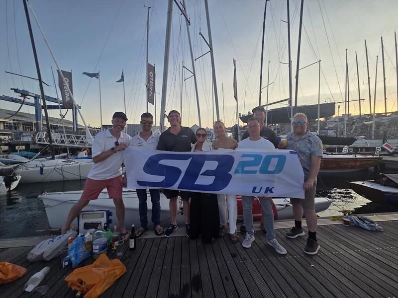 SB20 Dock party during Cowes Week photo copyright SB20 UK taken at Cowes Combined Clubs and featuring the SB20 class