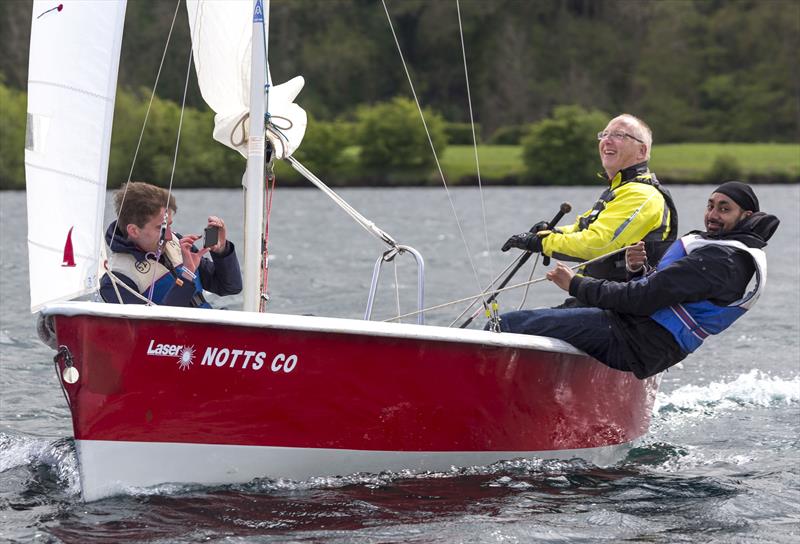 RYA Push the Boat Out at Notts County SC photo copyright David Eberlin taken at Notts County Sailing Club and featuring the Laser Stratos class