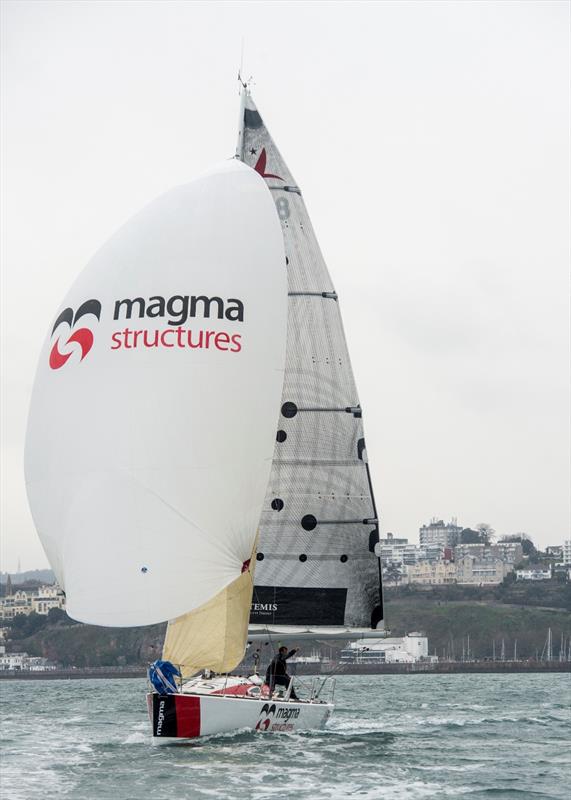 Alan Roberts sponsored by Magma Structures for La Solitaire du Figaro photo copyright Lloyd Images taken at  and featuring the Figaro class