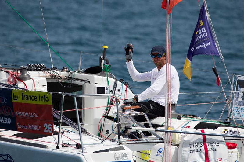 Erwan Tabarly during La Solitaire Bompard Le Figaro leg 1 photo copyright Alexis Courcoux taken at  and featuring the Figaro class