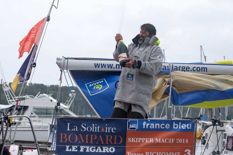 Yoann Richomme (Skipper Macif 2014) wins La Solitaire Bompard Le Figaro Leg 2 photo copyright Alexis Courcoux taken at  and featuring the Figaro class