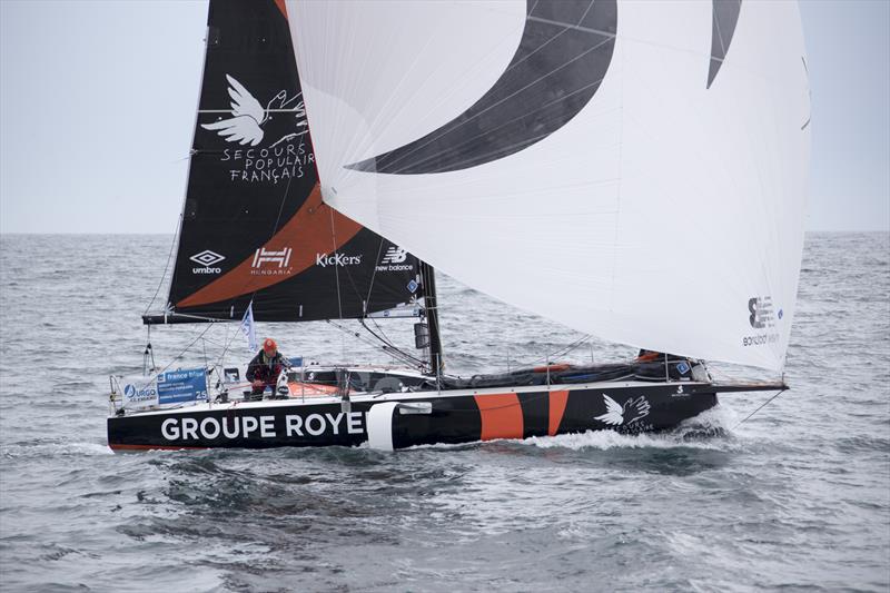 Anthony Marchand (Groupe Royer-Secours Populaire) during La Solitaire Urgo Le Figaro 2019 Leg 3 photo copyright Alexis Courcoux taken at  and featuring the Figaro class