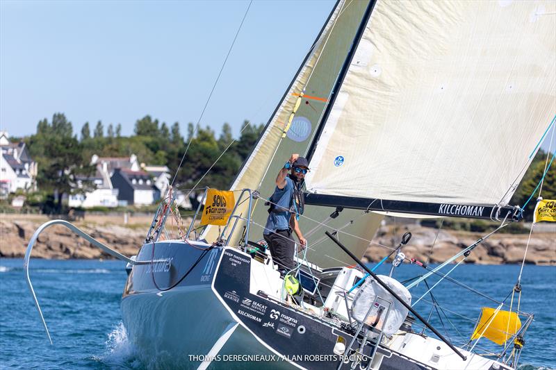 Alan Roberts finishes 2nd in the Solo Guy Cotton photo copyright Thomas Deregnieaux and Alan Roberts Racing taken at  and featuring the Figaro class