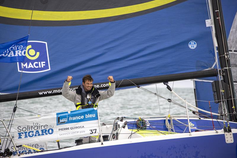 Pierre Quiroga on Skipper Macif 2019 wins 52nd La Solitaire du Figaro Stage 2 photo copyright Alexis Courcoux taken at  and featuring the Figaro class