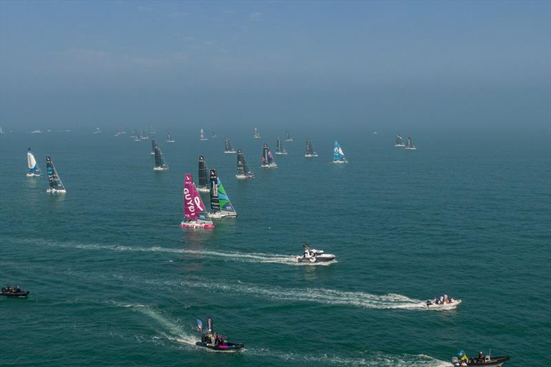 52nd La Solitaire du Figaro Stage 3 start photo copyright Alexis Courcoux taken at  and featuring the Figaro class