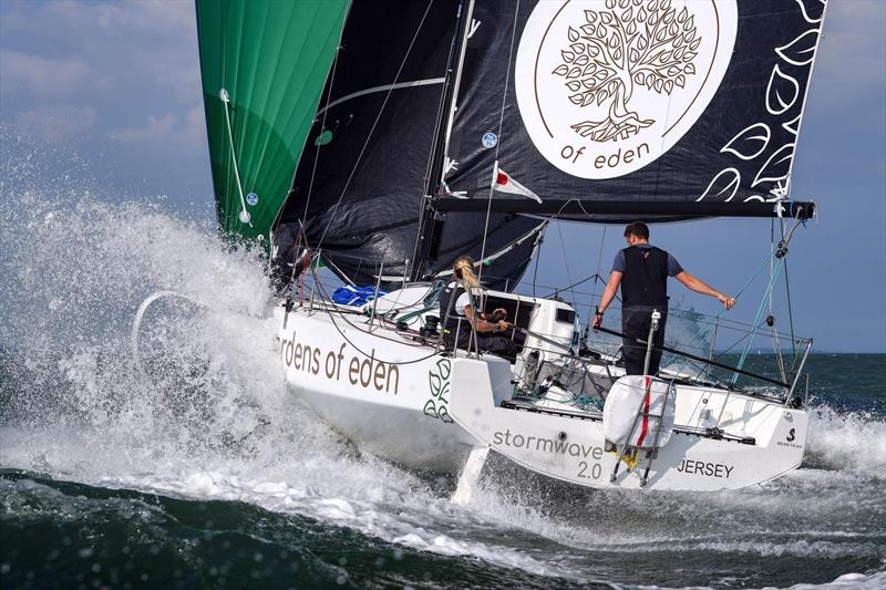 Team The Magenta Project at Spi Ouest photo copyright James Tomlinson taken at Société Nautique de La Trinité-sur-Mer and featuring the Figaro class