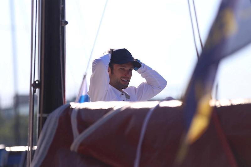 Alan Roberts at Leg 1 of the 50th La Solitaire URGO Le Figaro photo copyright Thomas Deregnieaux / Alan Roberts Racing taken at  and featuring the Figaro class