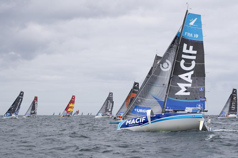 Start of the Stage 3 - Solitaire Urgo Le Figaro 2019 - Roscoff photo copyright Alexis Courcoux taken at  and featuring the Figaro class