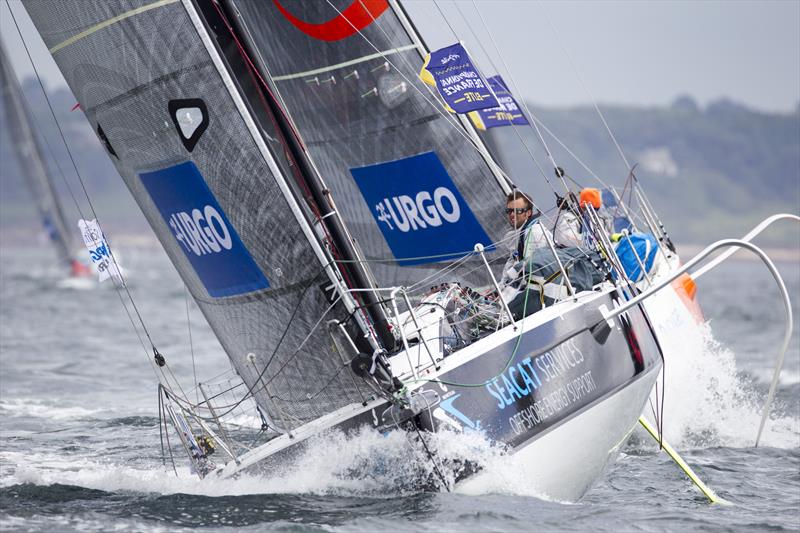 Start of the Stage 3 - Solitaire Urgo Le Figaro 2019 - Roscoff photo copyright Alexis Courcoux taken at  and featuring the Figaro class