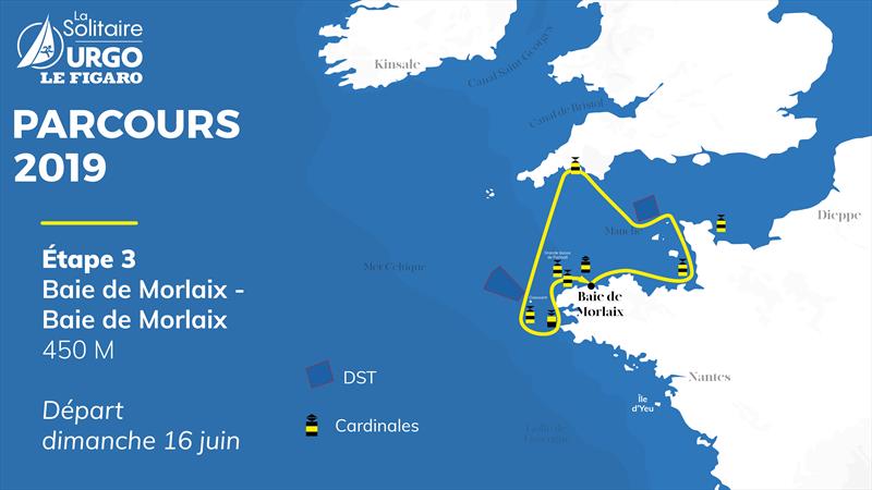 La Solitaire URGO Le Figaro 2019 Stage 3 - Map photo copyright Nicola Dawson taken at  and featuring the Figaro class