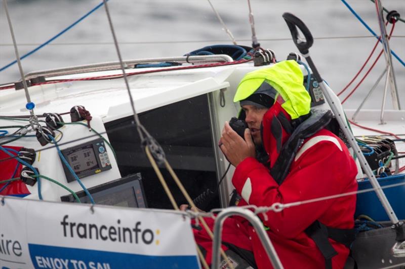 The Figaros at the 4th stage of the Solitaire Urgo Le Figaro between Roscoff and Dieppe photo copyright Alexis Courcoux taken at  and featuring the Figaro class