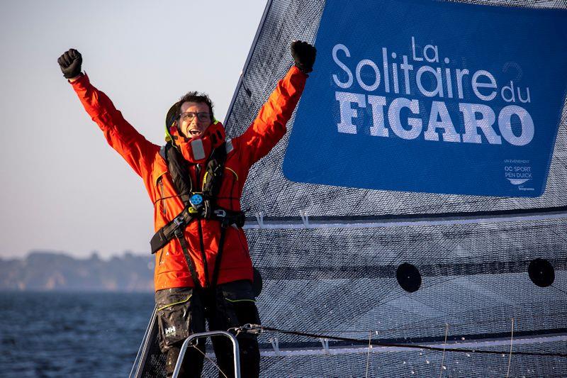 Xavier Macaire wins Stage 1 of La Solitaire du Figaro 2021 photo copyright Alexis Courcoux taken at  and featuring the Figaro class