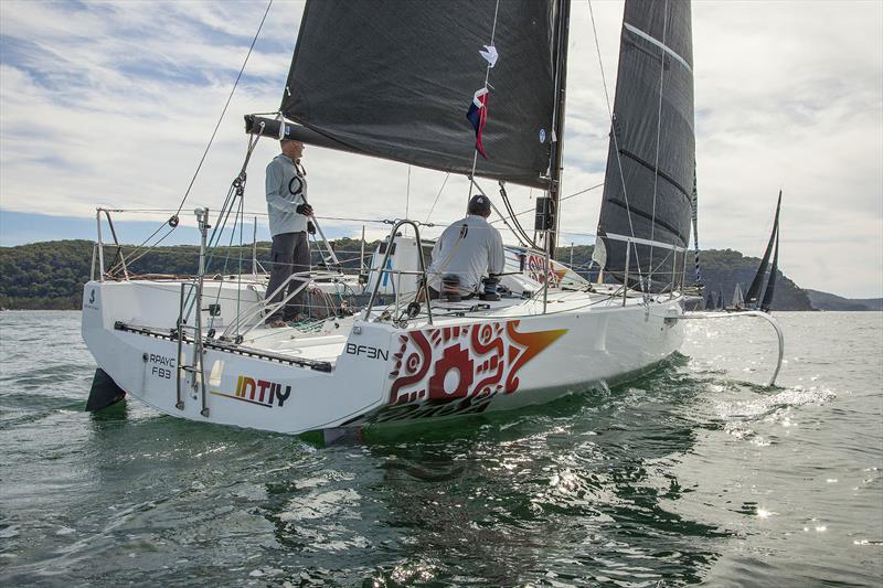 Working up towards Lion Island during the 2021 Beneteau Cup on Pittwater - Figaro Beneteau 3 - photo © John Curnow