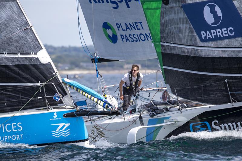 Fifth placed Tom Dolan in the hunt for overall La Solitaire du Figaro honours photo copyright Alexis Courcoux taken at  and featuring the Figaro class