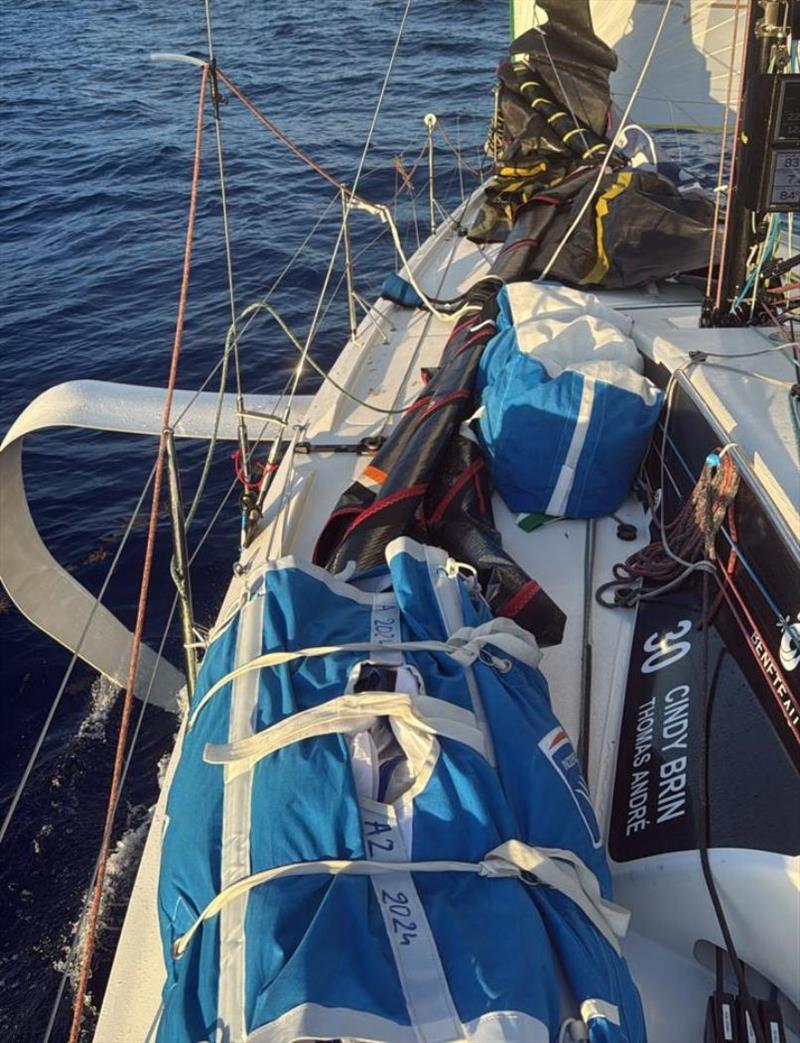 Cindy Brin et Thomas André (Cap St Barth) - Transat Paprec Day 17 - photo © Cindy Brin et Thomas André (Cap St Barth)