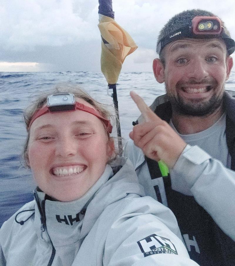 Anaelle Pattusch et Hugo Cardon (Humains en action) - Transat Paprec - Day 17 - photo © Anaelle Pattusch et Hugo Cardon (Humains en action)