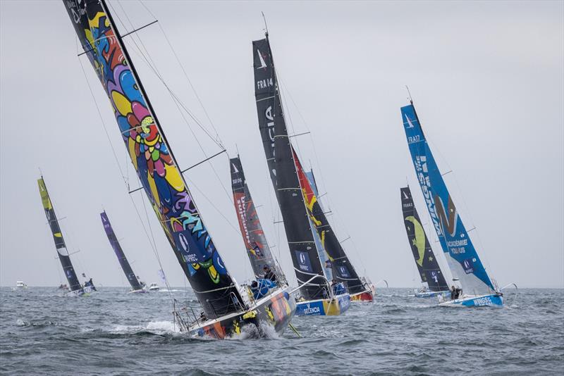 Transat Paprec Day 19 photo copyright Vincent Olivaud / OC Sport Pen Duick taken at Société des Régates de Concarneau and featuring the Figaro class
