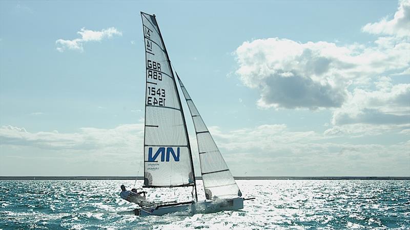 Glen and Sam sail testing in Weymouth Bay photo copyright Mike Lennon taken at  and featuring the  class