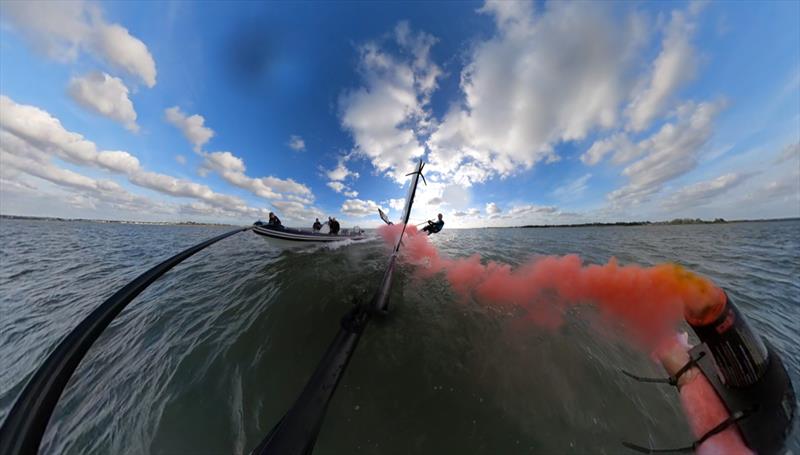 Using smoke to asses the flow structures around the sail and boat photo copyright Lennon Sails taken at  and featuring the  class