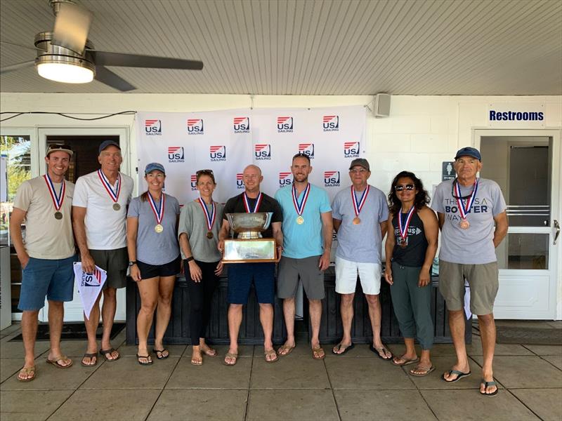 2021 US Sailing Championship of Champions Podium Finishers: 1st: Connor Blouin, Samuel Blouin, and Jo Fisher . 2nd: Matt Fisher, Toby Moriarty, and Ryan Davidson . 3rd: Ched Proctor, Neal Fowler, and Monica Morgan photo copyright US Sailing taken at  and featuring the Lightning class