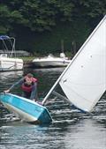 Cookham sailor David Phillips shows the skill that took him to 2nd overall in the Noble Marine Lightning 368 at Cookham Reach © John Butler