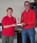 5th overall and ladies champion Caroline Hollier in the Noble Marine Lightning 368 2023 Nationals at Chase SC