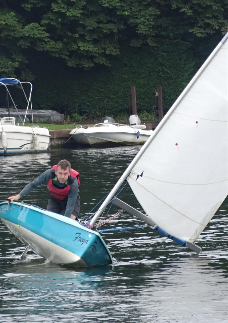 Cookham sailor David Phillips shows the skill that took him to 2nd overall in the Noble Marine Lightning 368 at Cookham Reach photo copyright John Butler taken at Cookham Reach Sailing Club and featuring the Lightning 368 class
