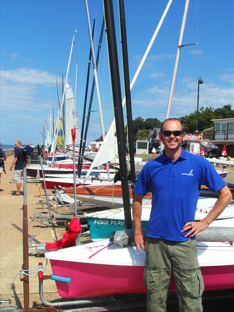 Lee Bratley prepares for Lightning368 action at Hunstanton photo copyright Emma Dodd taken at Hunstanton Sailing Club and featuring the Lightning 368 class