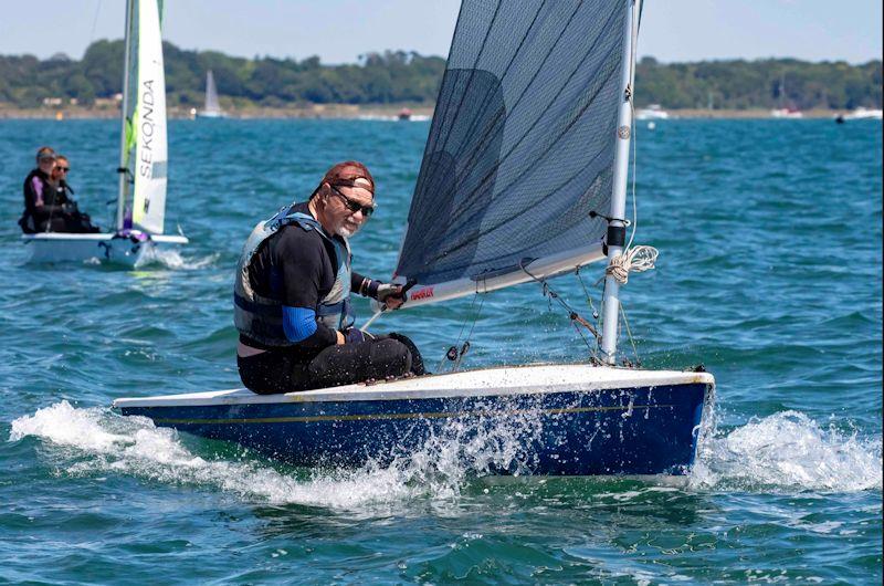 Class chairman Bryan Westley punches upwind at the Noble Marine Lightning 368 Sea Championship at the Lymington Dinghy Regatta - photo © Tim Olin / www.olinphoto.co.uk