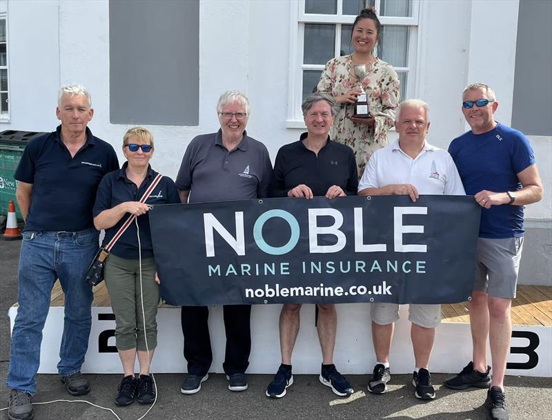The magnificent seven who took part in the Noble Marine Insurance 2023 Lightning 368 Sea Championship at Lymington photo copyright John Claridge taken at Lymington Town Sailing Club and featuring the Lightning 368 class