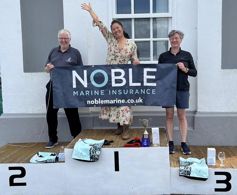 Top 3 in the Noble Marine Insurance 2023 Lightning 368 Sea Championship at Lymington photo copyright John Claridge taken at Lymington Town Sailing Club and featuring the Lightning 368 class