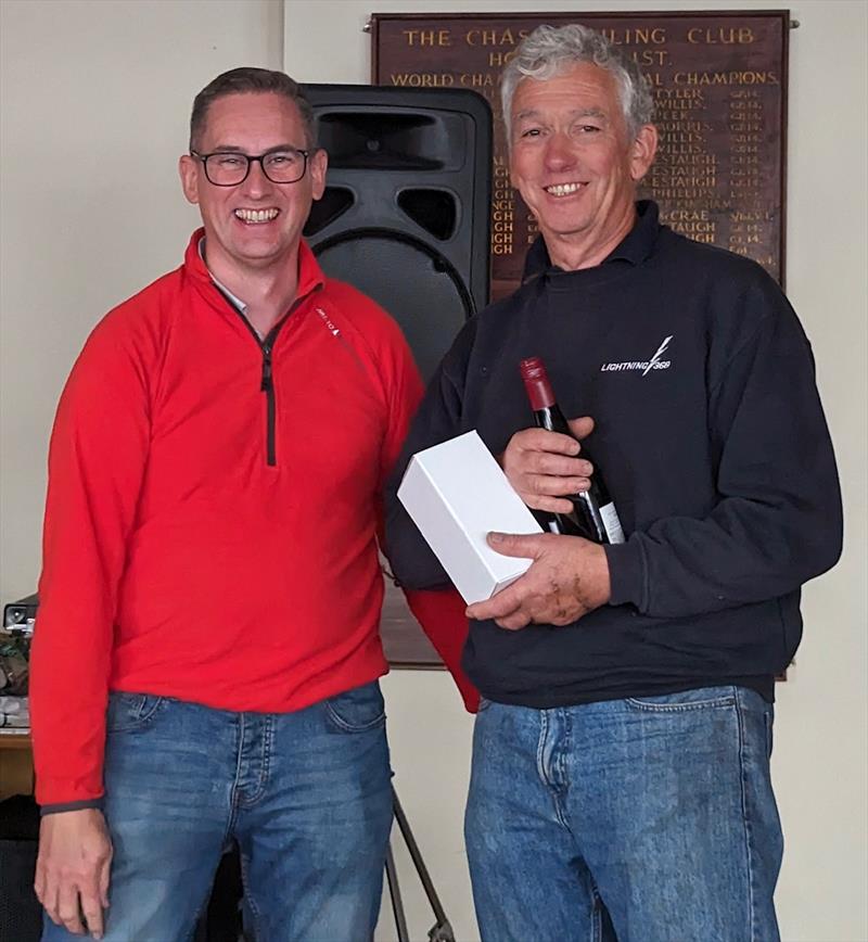 3rd overall John Claridge in the Noble Marine Lightning 368 2023 Nationals at Chase SC photo copyright Alison Hopkins taken at Chase Sailing Club and featuring the Lightning 368 class