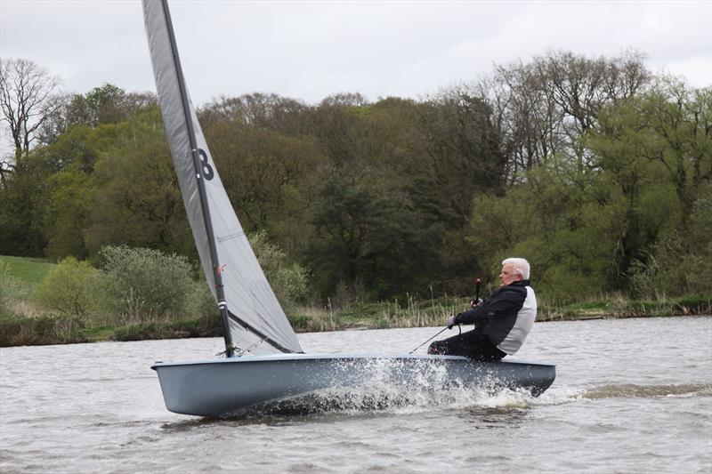 Simon Hopkins during the Lightning 368 Open at Winsford Flash photo copyright Adrian Hollier taken at Winsford Flash Sailing Club and featuring the Lightning 368 class