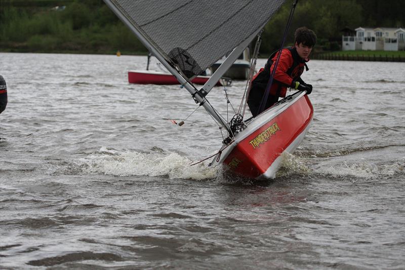 Can Clayton save it during the Lightning 368 Open at Winsford Flash photo copyright Adrian Hollier taken at Winsford Flash Sailing Club and featuring the Lightning 368 class