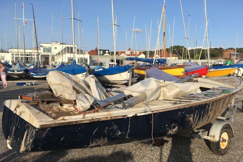 Falcon is rescued intact by sea and shore teams - West Kirby Festival of Sailing photo copyright Liz Potter taken at West Kirby Sailing Club and featuring the Liverpool Bay Falcon class