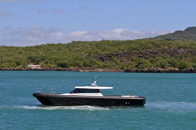 Catalyst 45 chase boat aimed at America's Cup and other big boat teams features offset cabin for easier sail stowage photo copyright LSB taken at Royal New Zealand Yacht Squadron and featuring the  class