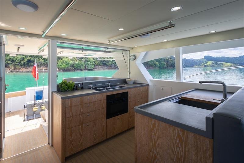 Matuku - custom design Artnautica 60 (18mtr) Sportfisher - Lloyd Stevenson Boatbuilders - April 2023 - photo © LSB