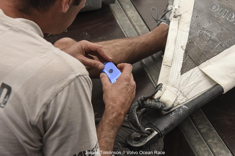 Sail-Sense is automatically activated by movement and measures key performance data including UV exposure, g-force and movement photo copyright James Tomlinson/Volvo Ocean Race taken at  and featuring the  class