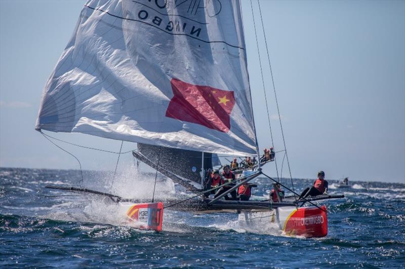 Coming into the leeward gate - M32 European Series photo copyright Anton Klock / M32 Worlds taken at Yacht Club Sanremo and featuring the M32 class