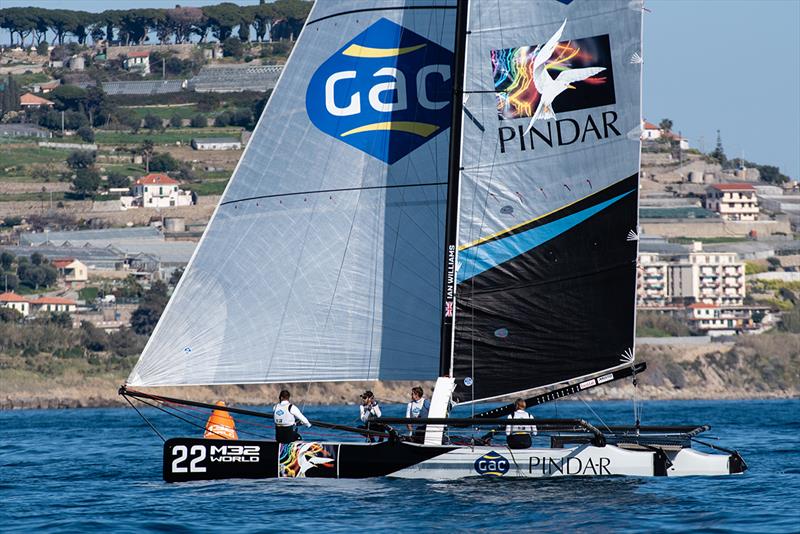 Ian Williams' GAC Pindar was bookies' favourite going into this event - M32 European Series photo copyright Drew Malcolm taken at Yacht Club Sanremo and featuring the M32 class
