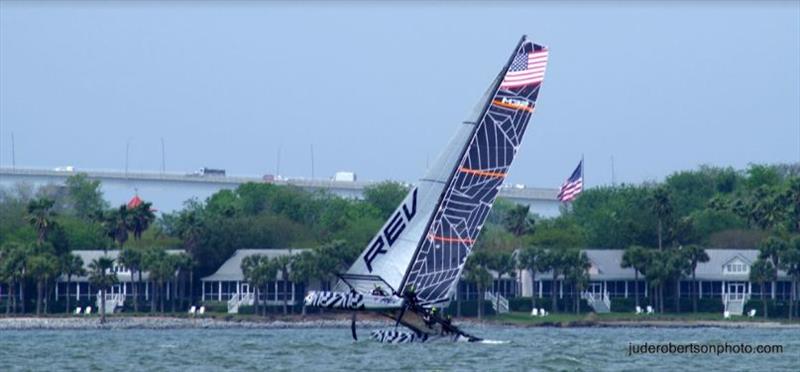 M32 fleet on Day 1 of Sperry Charleston Race Week 2019 photo copyright Jude Robertson / www.juderobertsonphoto.com taken at Charleston Yacht Club and featuring the M32 class
